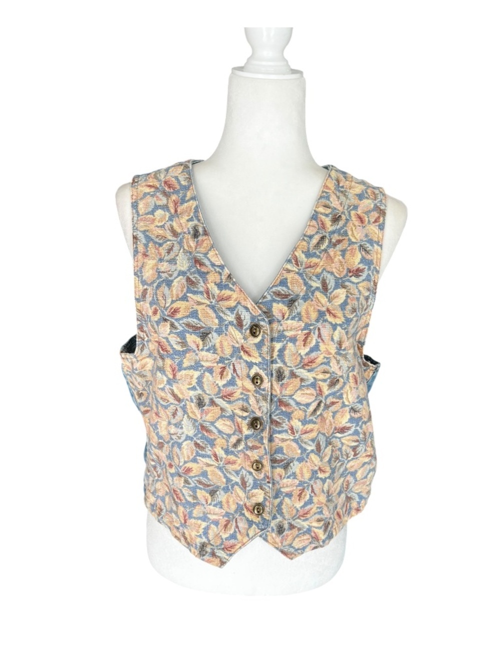 Vintage 90's Tapestry & Denim Vest Cherokee